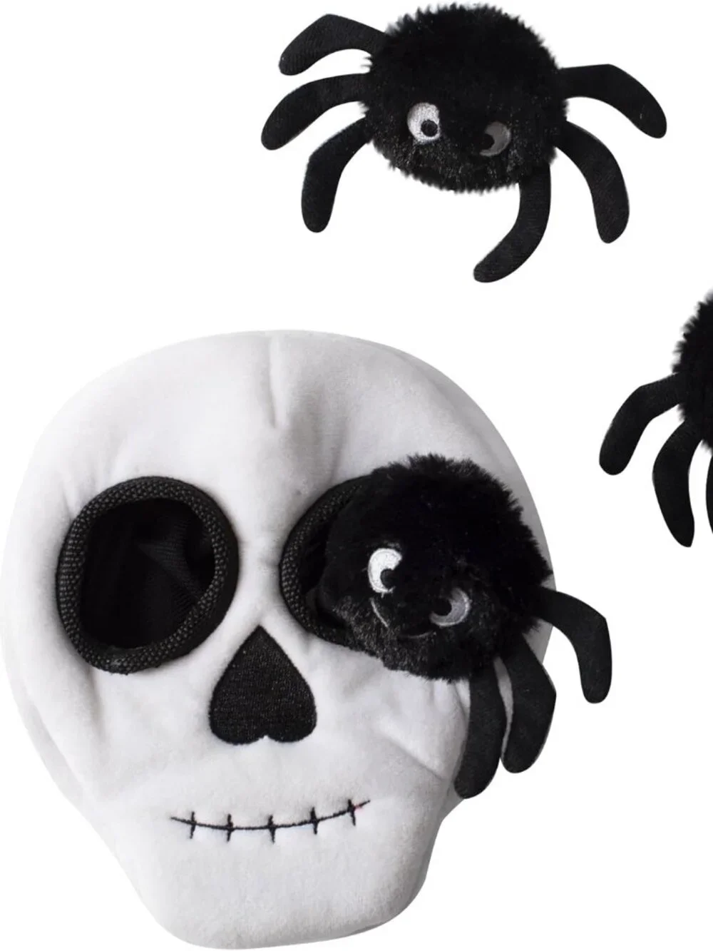 Fringe Studio Hide & Seek Dog Toy – Skull with Spiders | 4-Piece Set | NWT